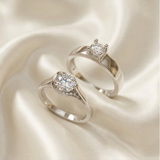 Couple Ring High quality, adjustable, silver-plated.